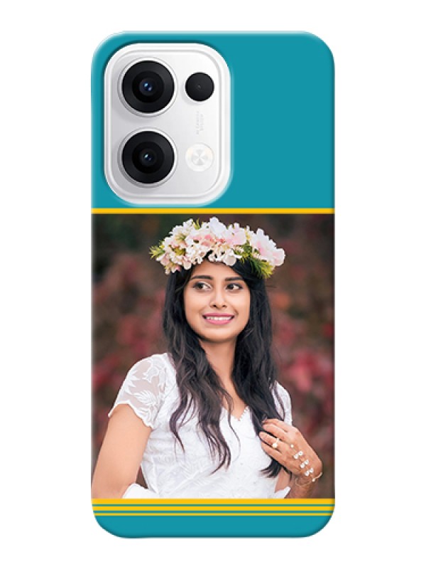 Custom Oppo Reno 13 5G Custom Hard Phone Case - Yellow & Blue Design