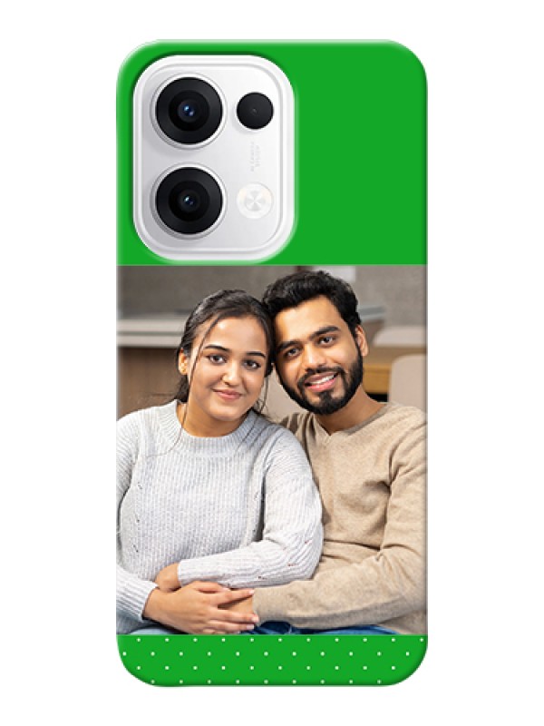 Custom Oppo Reno 13 5G Custom Hard Phone Case - Green Pattern Design