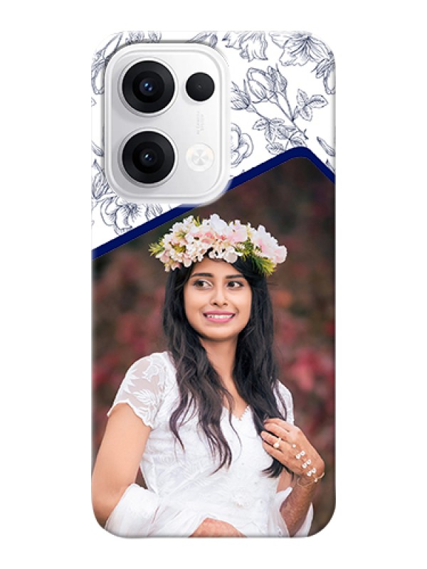 Custom Oppo Reno 13 5G Custom Hard Phone Case - Classy Floral Design