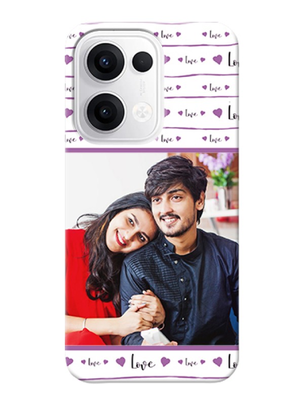 Custom Oppo Reno 13 5G Custom Hard Phone Case - Couples Heart Design