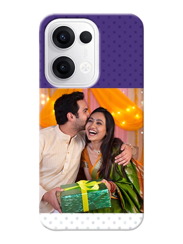 Custom Oppo Reno 13 5G Custom Hard Phone Case - Violet Colored Pattern Design