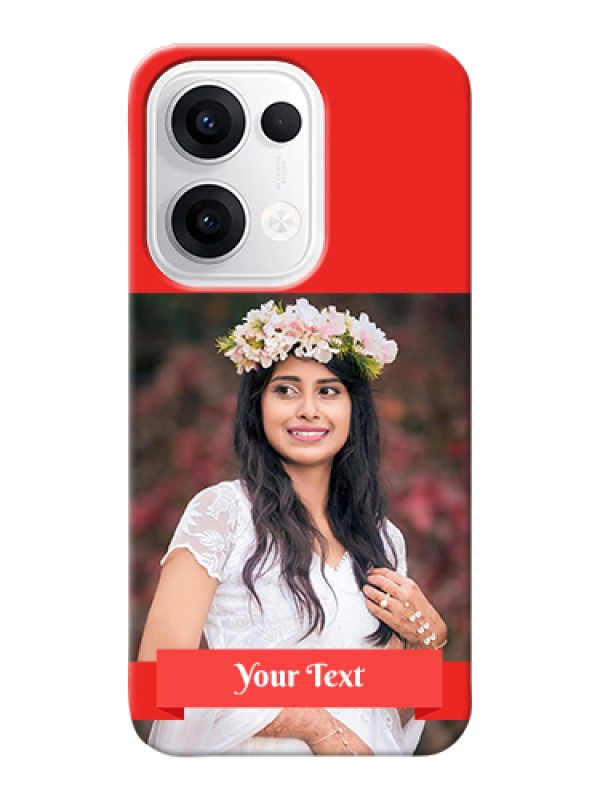 Custom Oppo Reno 13 5G Custom Hard Phone Case - Simple Red Color Design