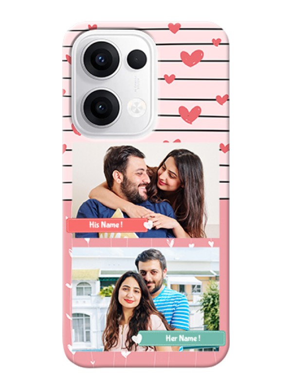 Custom Oppo Reno 13 5G Custom Hard Phone Case - Photo With Heart Design