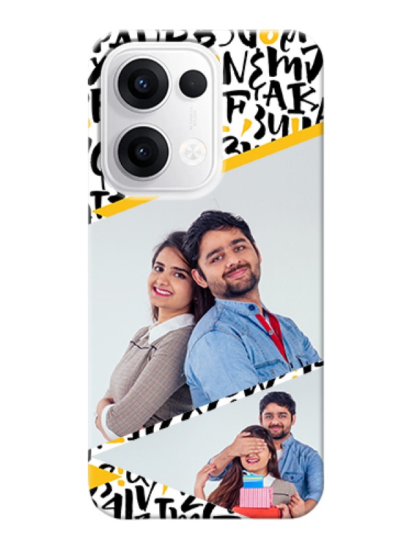 Custom Oppo Reno 13 5G Custom Hard Phone Case - Letters Pattern Design