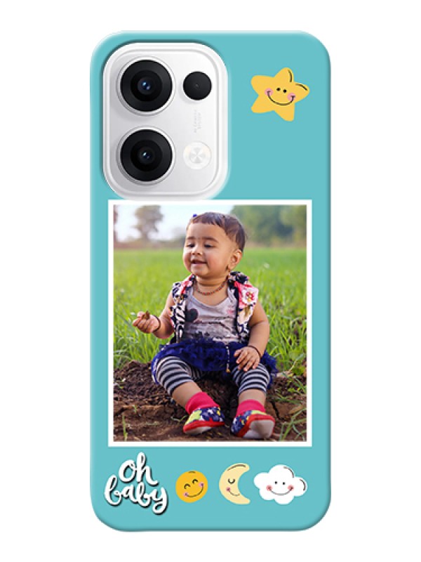Custom Oppo Reno 13 5G Custom Hard Phone Case - Smiley Kids Stars Design