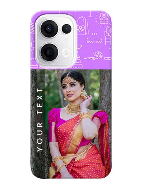 Custom Oppo Reno 13 5G Custom Hard Phone Case - Birthday Icons Design