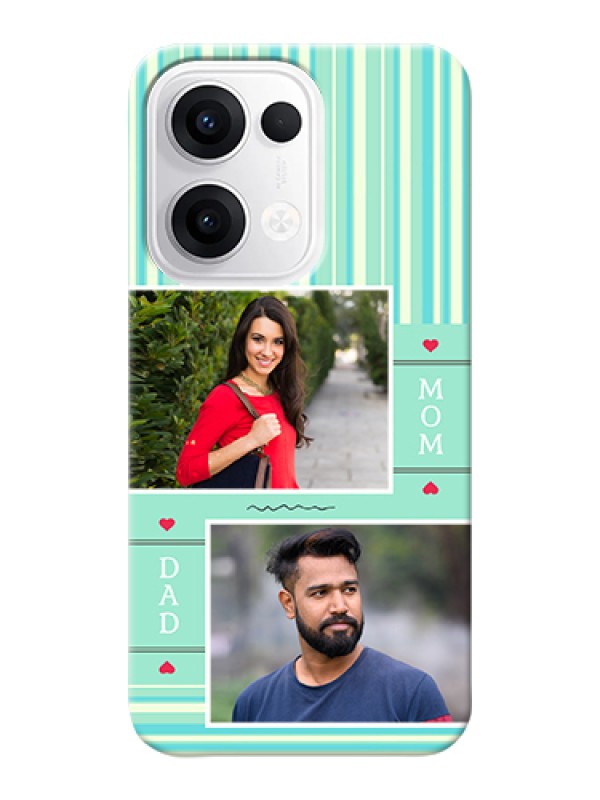 Custom Oppo Reno 13 5G Custom Hard Phone Case - Mom & Dad Pic Design