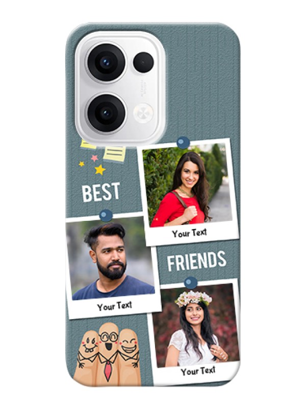 Custom Oppo Reno 13 5G Custom Hard Phone Case - Sticky Frames And Friendship Design