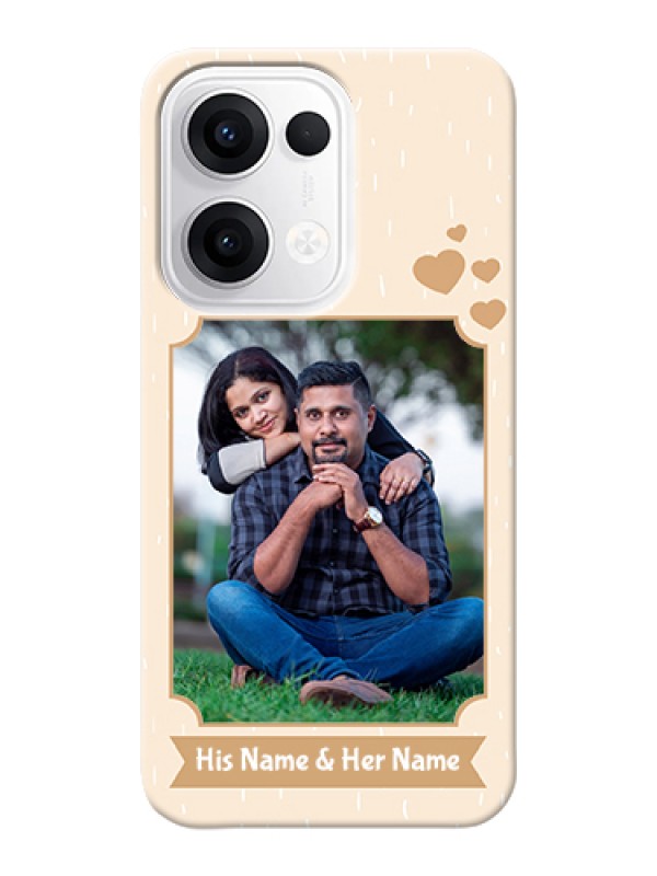 Custom Oppo Reno 13 5G Custom Hard Phone Case - With Confetti Love Design