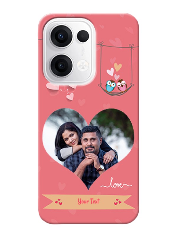 Custom Oppo Reno 13 5G Custom Hard Phone Case - Peach Color Love Design