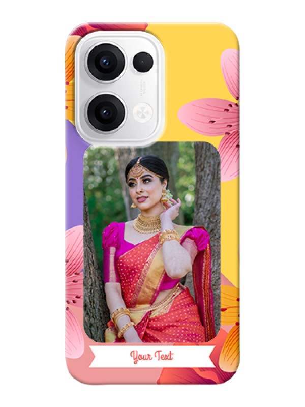 Custom Oppo Reno 13 5G Custom Hard Phone Case - 3 Image With Vintage Floral Design