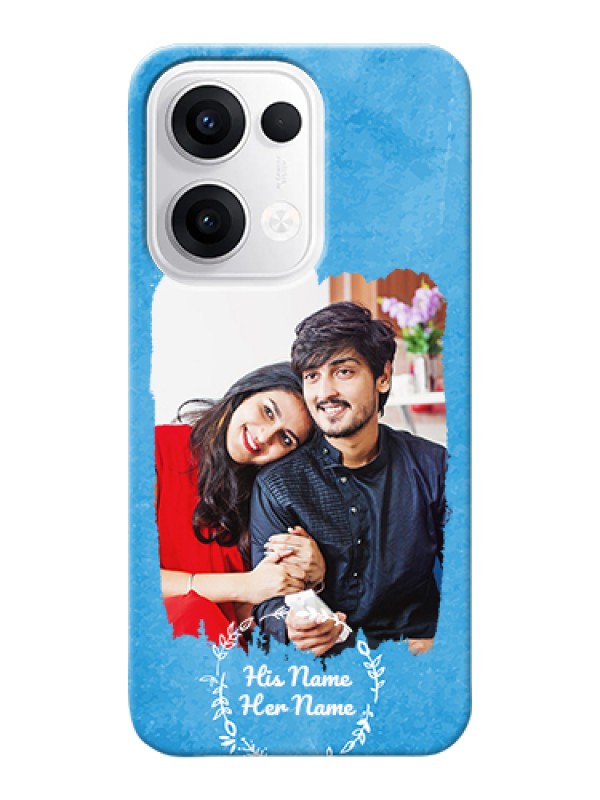 Custom Oppo Reno 13 5G Custom Hard Phone Case - Blue Color Vintage Design