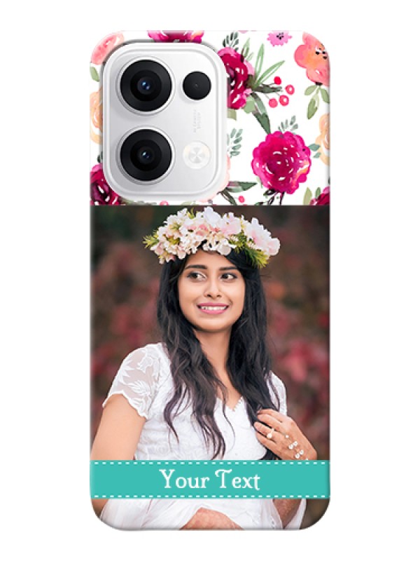 Custom Oppo Reno 13 5G Custom Hard Phone Case - Water Colors Floral Design