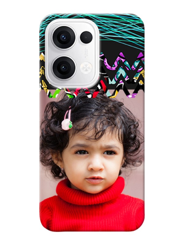 Custom Oppo Reno 13 5G Custom Hard Phone Case - Neon Abstract Design