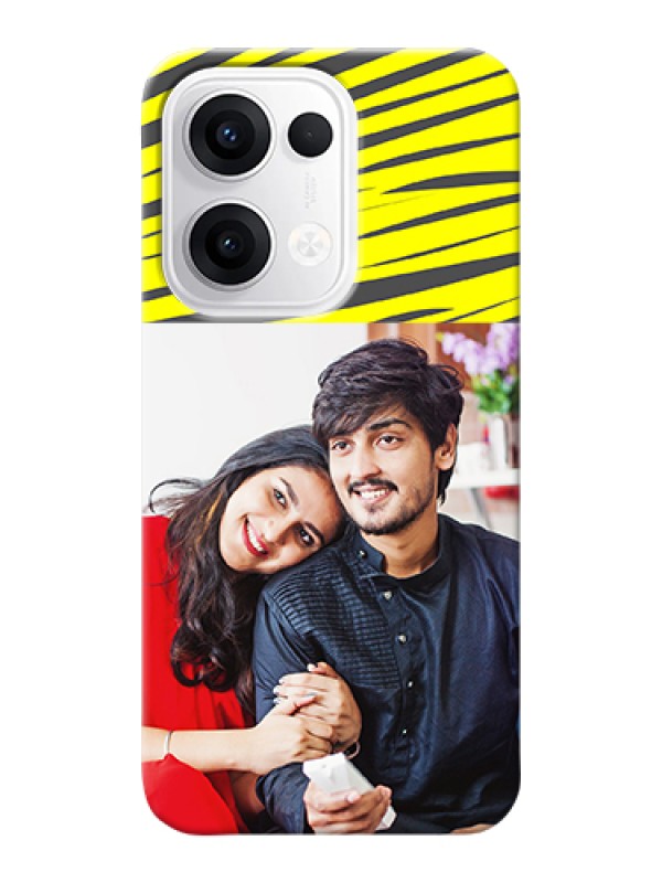 Custom Oppo Reno 13 5G Custom Hard Phone Case - Yellow Abstract Design