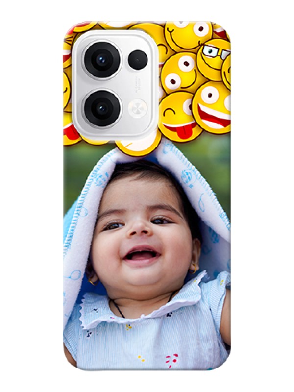 Custom Oppo Reno 13 5G Custom Hard Phone Case - With Smiley Emoji Design