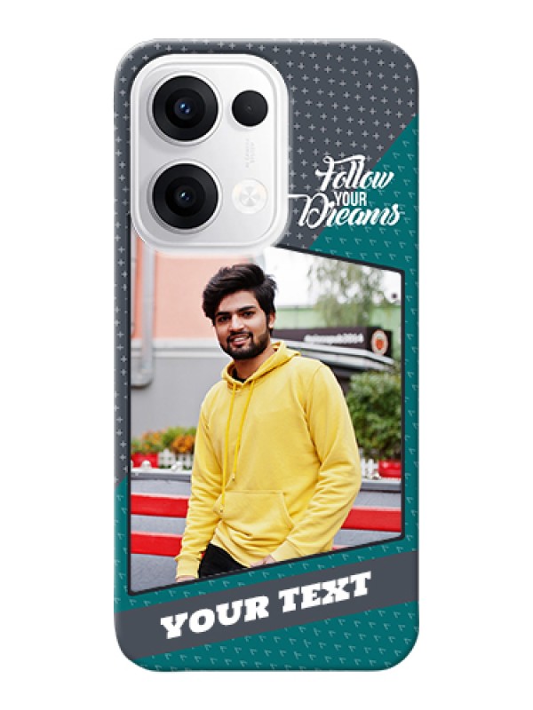 Custom Oppo Reno 13 5G Custom Hard Phone Case - Background Pattern Design With Quote