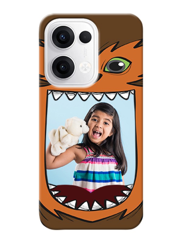 Custom Oppo Reno 13 5G Custom Hard Phone Case - Owl Monster Back Case Design