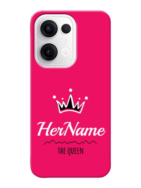 Custom Oppo Reno 13 5G Custom Hard Phone Case - Queen With Name Design