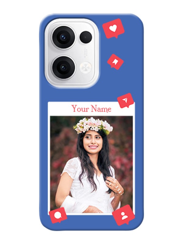 Custom Oppo Reno 13 5G Custom Hard Phone Case - Like Share And Comment Design