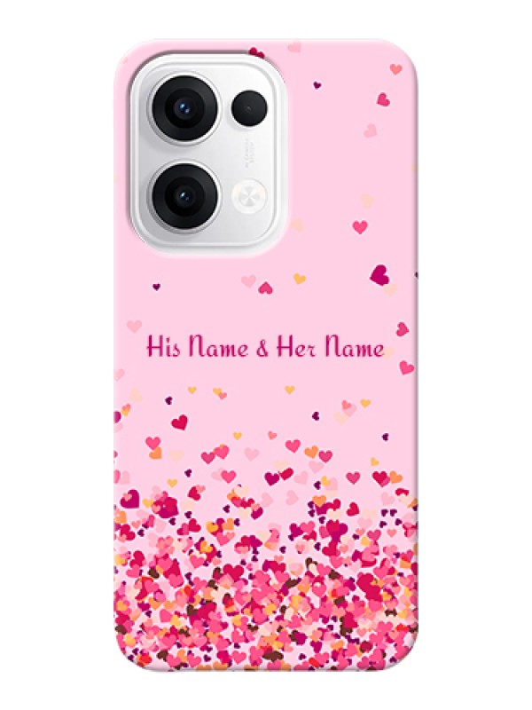 Custom Oppo Reno 13 5G Custom Hard Phone Case - Floating Hearts Design