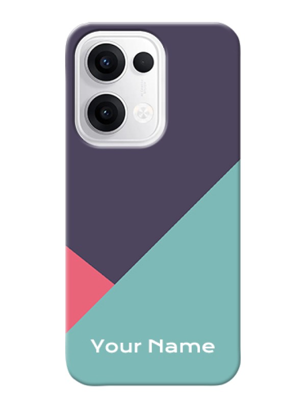 Custom Oppo Reno 13 5G Custom Hard Phone Case - Tri Color Abstract Design