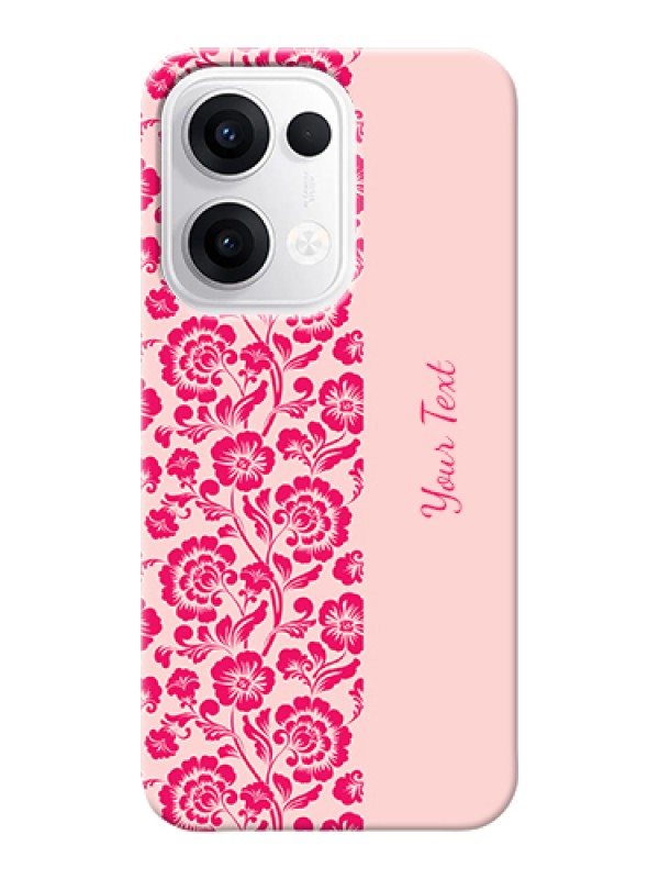 Custom Oppo Reno 13 5G Custom Hard Phone Case - Attractive Floral Pattern Design