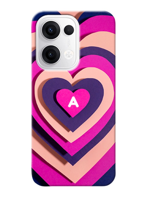 Custom Oppo Reno 13 5G Custom Hard Phone Case - Cute Heart Pattern Design