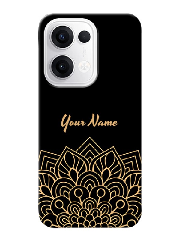 Custom Oppo Reno 13 5G Custom Hard Phone Case - Golden Mandala Design
