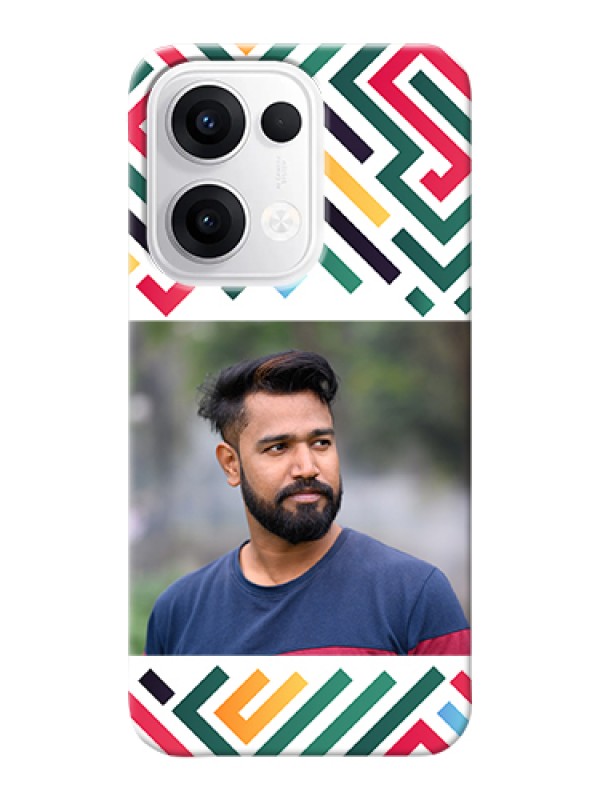 Custom Oppo Reno 13 5G Custom Hard Phone Case - Colorful Maze Pattern Design