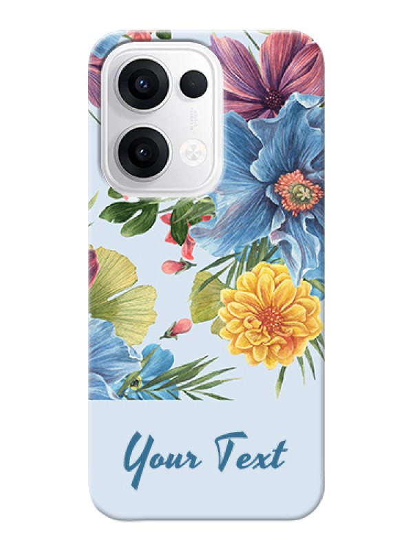 Custom Oppo Reno 13 5G Custom Hard Phone Case - Stunning Watercolored Flowers Painting Design