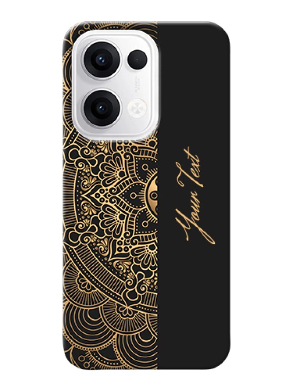 Custom Oppo Reno 13 5G Custom Hard Phone Case - Mandala Art With Custom Text Design
