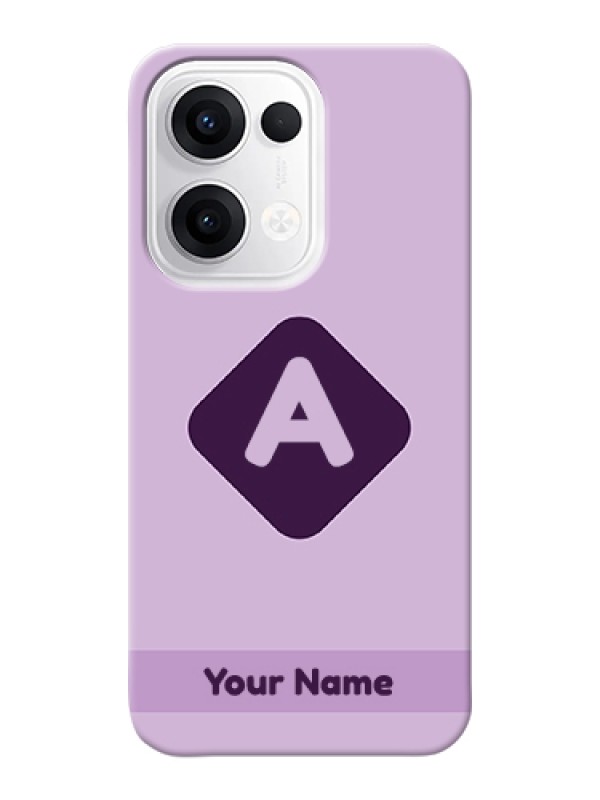 Custom Oppo Reno 13 5G Custom Hard Phone Case - Custom Letter In Curved Badge Design