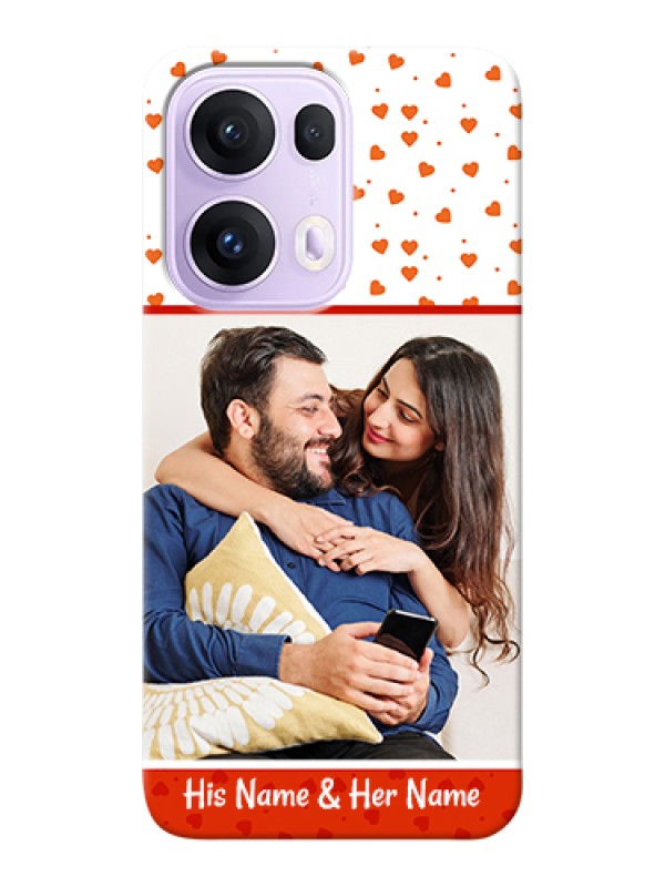 Custom Oppo Reno 13 Pro 5G Custom Hard Phone Case - Orange Love Symbol Design