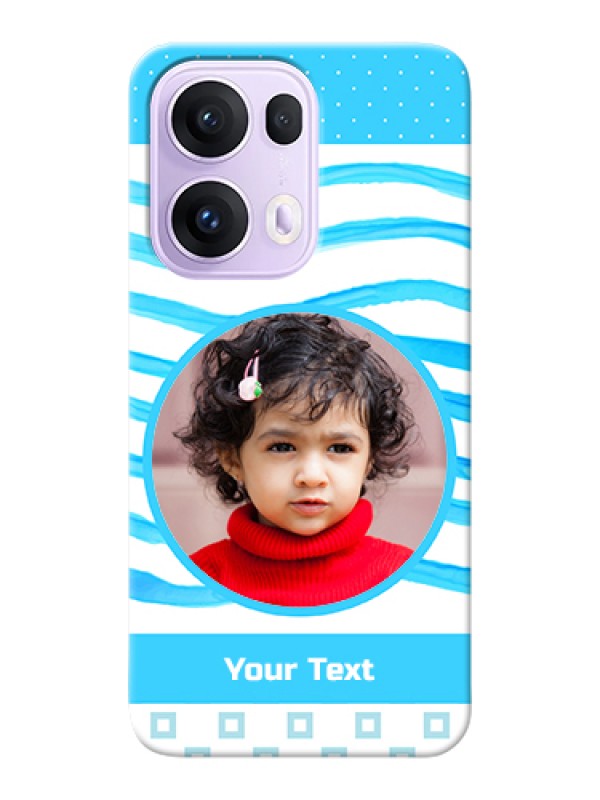 Custom Oppo Reno 13 Pro 5G Custom Hard Phone Case - Simple Blue Case Design