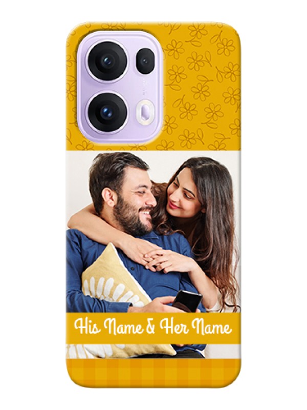 Custom Oppo Reno 13 Pro 5G Custom Hard Phone Case - Yellow Floral Design