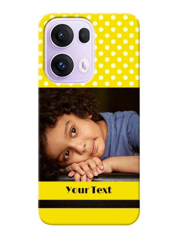 Custom Oppo Reno 13 Pro 5G Custom Hard Phone Case - Bright Yellow Case Design