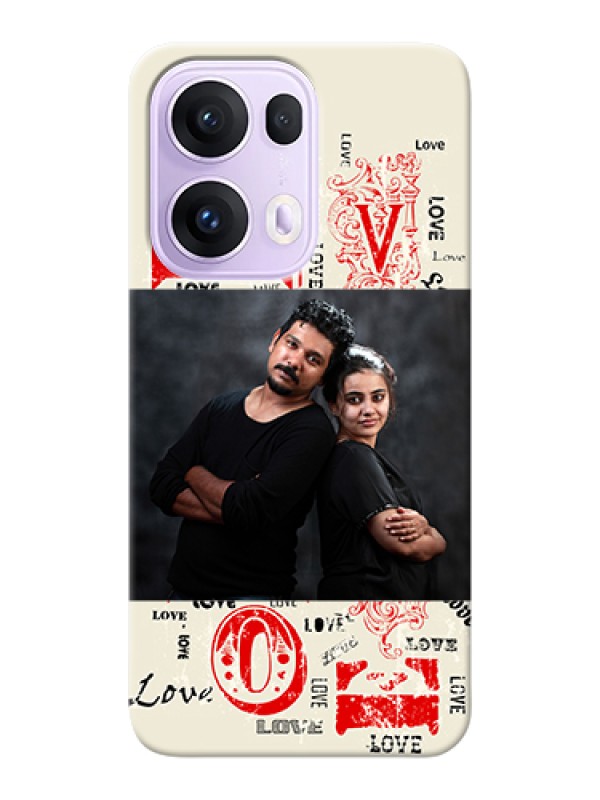 Custom Oppo Reno 13 Pro 5G Custom Hard Phone Case - Trendy Love Design Case