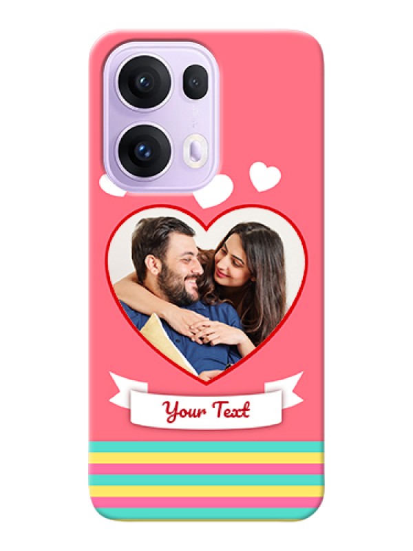 Custom Oppo Reno 13 Pro 5G Custom Hard Phone Case - Love Shapes Doodle Design