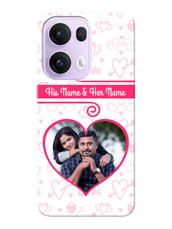 Custom Oppo Reno 13 Pro 5G Custom Hard Phone Case - Heart Shape Love Design