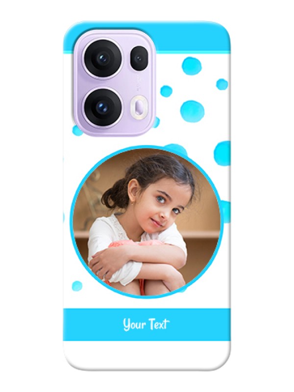 Custom Oppo Reno 13 Pro 5G Custom Hard Phone Case - Blue Bubbles Pattern Design