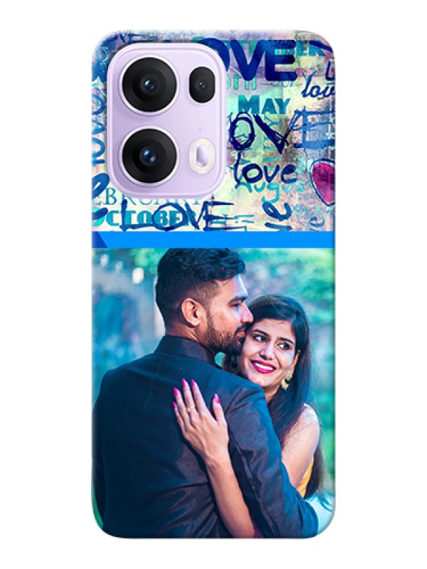 Custom Oppo Reno 13 Pro 5G Custom Hard Phone Case - Colorful Love Design
