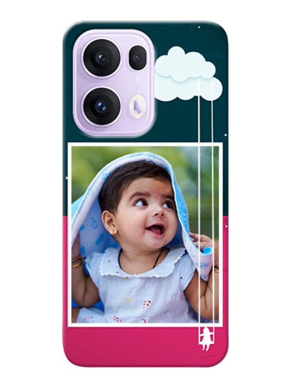 Custom Oppo Reno 13 Pro 5G Custom Hard Phone Case - Cute Girl With Cloud Design