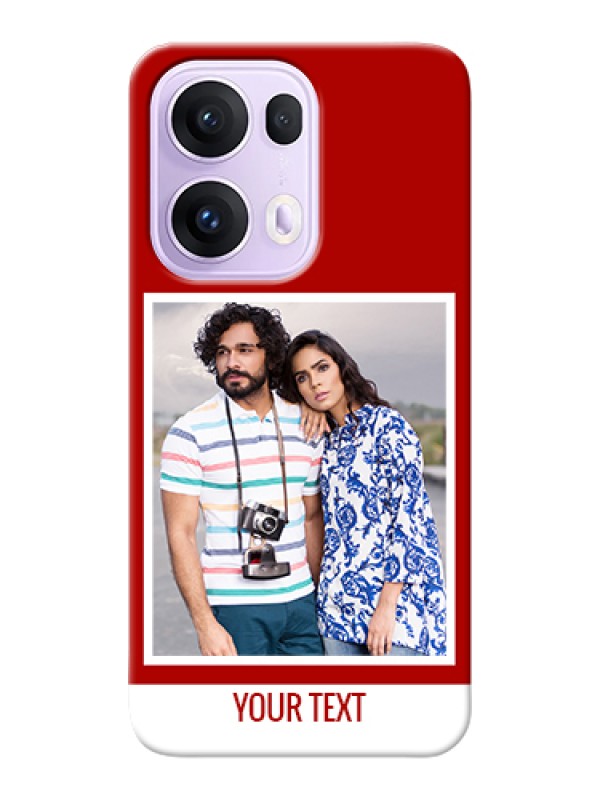 Custom Oppo Reno 13 Pro 5G Custom Hard Phone Case - Red Color Design