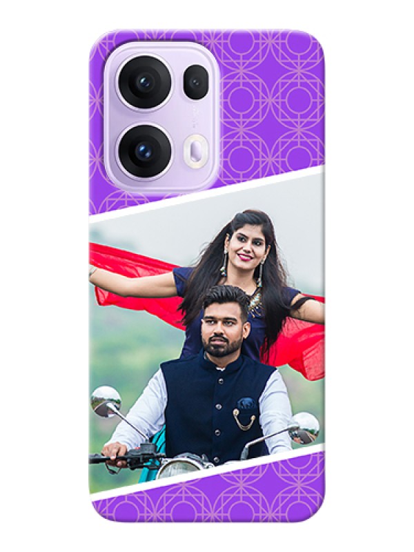 Custom Oppo Reno 13 Pro 5G Custom Hard Phone Case - Violet Color Pattern Design