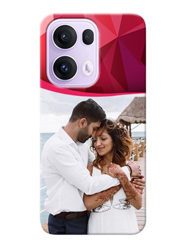 Custom Oppo Reno 13 Pro 5G Custom Hard Phone Case - Red Abstract Design