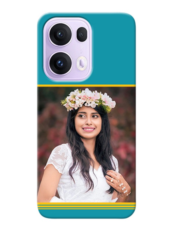 Custom Oppo Reno 13 Pro 5G Custom Hard Phone Case - Yellow & Blue Design