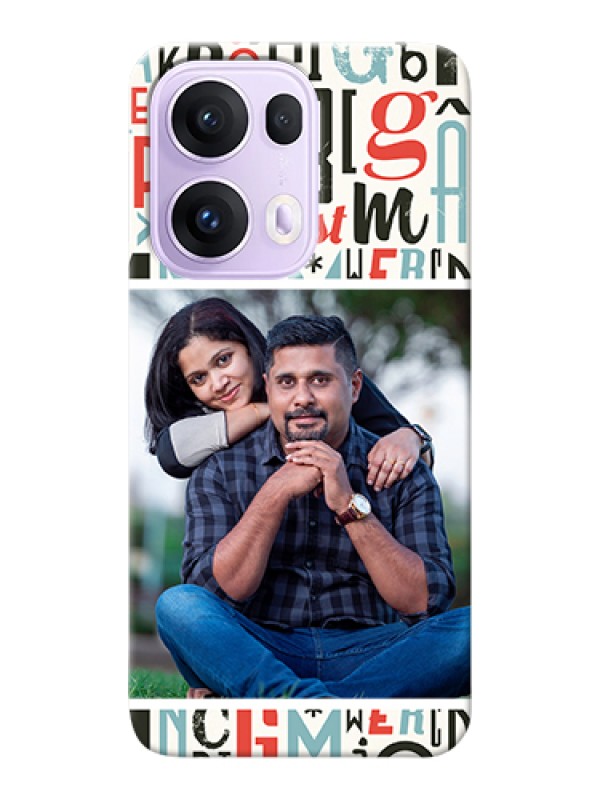 Custom Oppo Reno 13 Pro 5G Custom Hard Phone Case - Alphabet Design