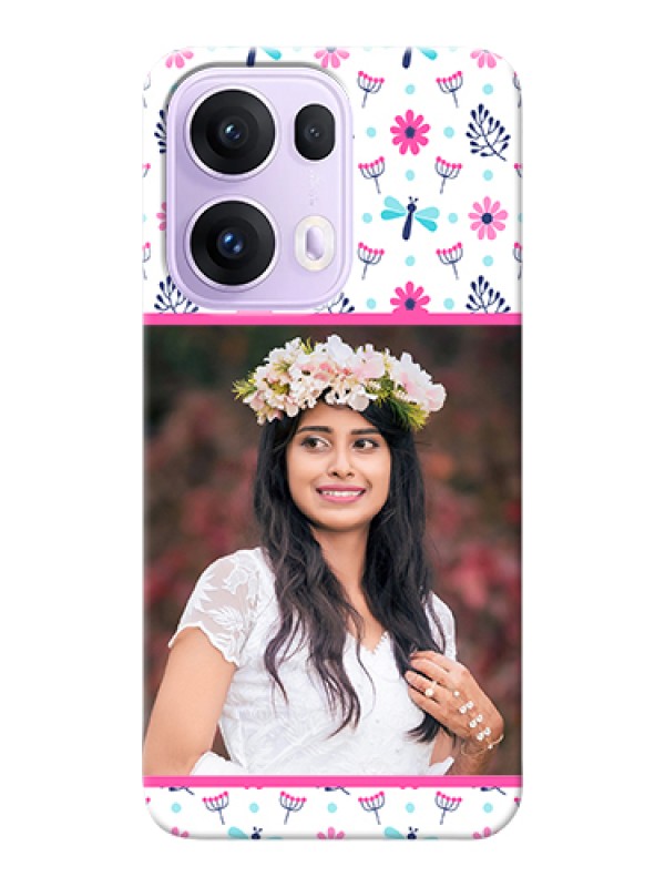 Custom Oppo Reno 13 Pro 5G Custom Hard Phone Case - Colorful Flower Design