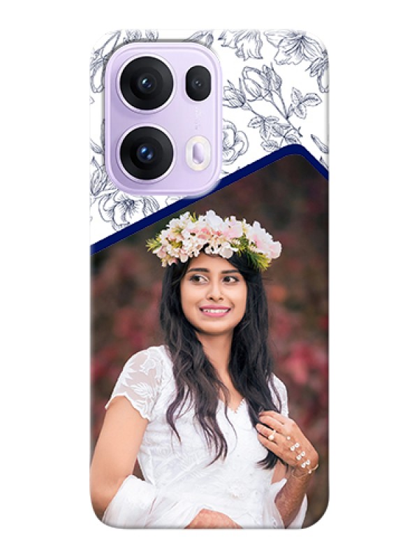 Custom Oppo Reno 13 Pro 5G Custom Hard Phone Case - Classy Floral Design